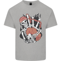 Bagpipes Skeleton Mens Cotton T-Shirt Tee Top Sports Grey