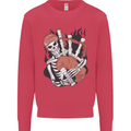 Bagpipes Skeleton Mens Sweatshirt Jumper Heliconia