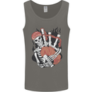 Bagpipes Skeleton Mens Vest Tank Top Charcoal