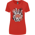 Bagpipes Skeleton Womens Wider Cut T-Shirt Red