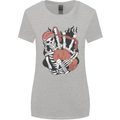 Bagpipes Skeleton Womens Wider Cut T-Shirt Sports Grey