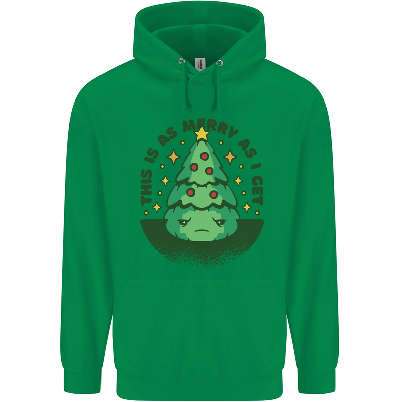 Bah Humbug Christmas Tree Funny Childrens Kids Hoodie Irish Green