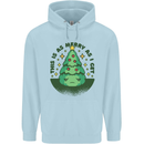 Bah Humbug Christmas Tree Funny Childrens Kids Hoodie Light Blue