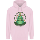 Bah Humbug Christmas Tree Funny Childrens Kids Hoodie Light Pink