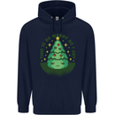 Bah Humbug Christmas Tree Funny Childrens Kids Hoodie Navy Blue