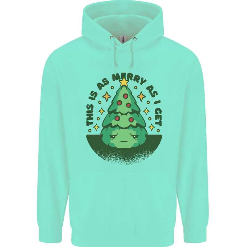 Bah Humbug Christmas Tree Funny Childrens Kids Hoodie Peppermint