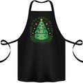 Bah Humbug Christmas Tree Funny Cotton Apron 100% Organic Black