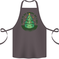 Bah Humbug Christmas Tree Funny Cotton Apron 100% Organic Dark Grey