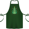 Bah Humbug Christmas Tree Funny Cotton Apron 100% Organic Forest Green
