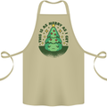 Bah Humbug Christmas Tree Funny Cotton Apron 100% Organic Khaki