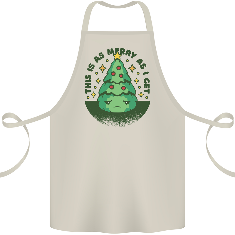 Bah Humbug Christmas Tree Funny Cotton Apron 100% Organic Natural