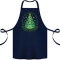 Bah Humbug Christmas Tree Funny Cotton Apron 100% Organic Navy Blue