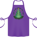 Bah Humbug Christmas Tree Funny Cotton Apron 100% Organic Purple
