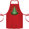 Bah Humbug Christmas Tree Funny Cotton Apron 100% Organic Red
