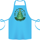 Bah Humbug Christmas Tree Funny Cotton Apron 100% Organic Turquoise