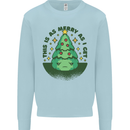 Bah Humbug Christmas Tree Funny Kids Sweatshirt Jumper Light Blue