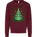 Bah Humbug Christmas Tree Funny Kids Sweatshirt Jumper Maroon