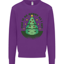 Bah Humbug Christmas Tree Funny Kids Sweatshirt Jumper Purple