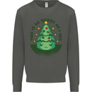 Bah Humbug Christmas Tree Funny Kids Sweatshirt Jumper Storm Grey