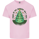 Bah Humbug Christmas Tree Funny Kids T-Shirt Childrens Light Pink