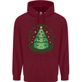 Bah Humbug Christmas Tree Funny Mens 80% Cotton Hoodie Maroon