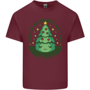 Bah Humbug Christmas Tree Funny Mens Cotton T-Shirt Tee Top Maroon
