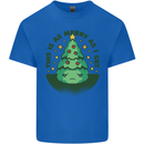 Bah Humbug Christmas Tree Funny Mens Cotton T-Shirt Tee Top Royal Blue