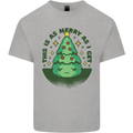Bah Humbug Christmas Tree Funny Mens Cotton T-Shirt Tee Top Sports Grey