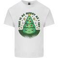 Bah Humbug Christmas Tree Funny Mens Cotton T-Shirt Tee Top White