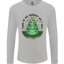 Bah Humbug Christmas Tree Funny Mens Long Sleeve T-Shirt Sports Grey
