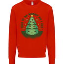 Bah Humbug Christmas Tree Funny Mens Sweatshirt Jumper Bright Red