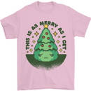 Bah Humbug Christmas Tree Funny Mens T-Shirt Cotton Gildan Light Pink