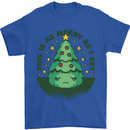 Bah Humbug Christmas Tree Funny Mens T-Shirt Cotton Gildan Royal Blue