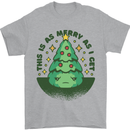 Bah Humbug Christmas Tree Funny Mens T-Shirt Cotton Gildan Sports Grey
