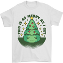 Bah Humbug Christmas Tree Funny Mens T-Shirt Cotton Gildan White