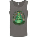 Bah Humbug Christmas Tree Funny Mens Vest Tank Top Charcoal