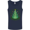 Bah Humbug Christmas Tree Funny Mens Vest Tank Top Navy Blue