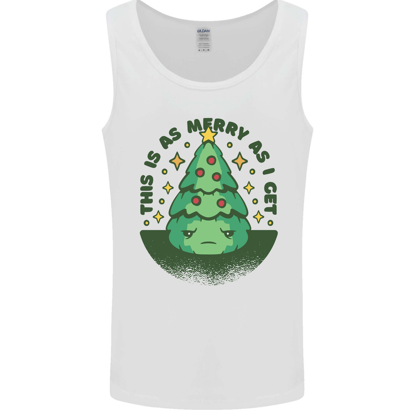 Bah Humbug Christmas Tree Funny Mens Vest Tank Top White
