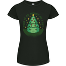 Bah Humbug Christmas Tree Funny Womens Petite Cut T-Shirt Black