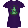 Bah Humbug Christmas Tree Funny Womens Petite Cut T-Shirt Purple