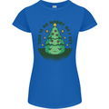 Bah Humbug Christmas Tree Funny Womens Petite Cut T-Shirt Royal Blue