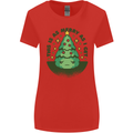 Bah Humbug Christmas Tree Funny Womens Wider Cut T-Shirt Red