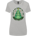 Bah Humbug Christmas Tree Funny Womens Wider Cut T-Shirt Sports Grey