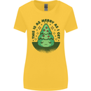 Bah Humbug Christmas Tree Funny Womens Wider Cut T-Shirt Yellow