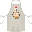 Bah Humbug Finger Flip Funny Christmas Rude Cotton Apron 100% Organic Natural