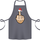 Bah Humbug Finger Flip Funny Christmas Rude Cotton Apron 100% Organic Steel