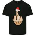 Bah Humbug Finger Flip Funny Christmas Rude Kids T-Shirt Childrens Black