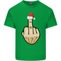 Bah Humbug Finger Flip Funny Christmas Rude Kids T-Shirt Childrens Irish Green