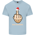 Bah Humbug Finger Flip Funny Christmas Rude Kids T-Shirt Childrens Light Blue