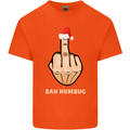 Bah Humbug Finger Flip Funny Christmas Rude Kids T-Shirt Childrens Orange